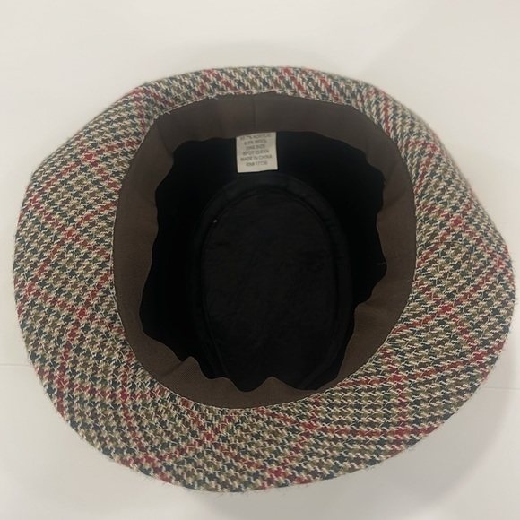Plaid Fedora Brown, Black, Red and Green Colors - Picture 6 of 9